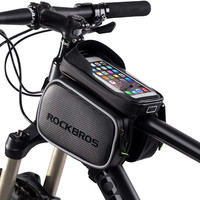 Decopatent PRO Fiets frametas met Telefoonhouder - Waterbestendige Dubbele Fietstassen afneembare Touchscreen telefoon houder - Frametas Racefiets/Fiets/Koersfiets/Mountainbike/MTB fietsen - Regenbestendige Fiets Frametas - 6.2 Inch Gsm's - Zwart - Decopatent®