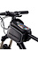 Decopatent PRO Fiets frametas met Telefoonhouder - Waterbestendige Dubbele Fietstassen afneembare Touchscreen telefoon houder - Frametas Racefiets/Fiets/Koersfiets/Mountainbike/MTB fietsen - Regenbestendige Fiets Frametas - 6.2 Inch Gsm's - Zwart - Decopatent®