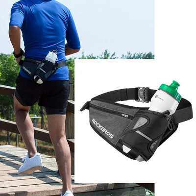 Decopatent Verstelbare Drinkgordel / Hardloopriem met drinkfles houder - Sport Heuptasje met handig opbergvak met ritssluiting - Running Belt Heuptas - Drinkgordel voor Hardlopen / Fietsen / Hiking / Wandelen of andere Indoor / Outdoor Sport -  Decopatent®