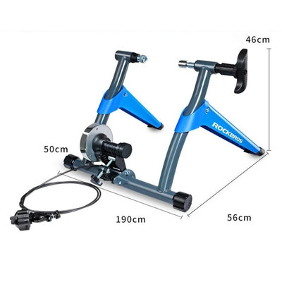 Decopatent Fietstrainer - Rollenbank fiets 26"- 28" inch of 700C wielen - Ergotrainer -  Opvouwbaar Hometrainer voor Racefiets of Mountainbike (Mtb) - Fiets Magnetische Turbo Trainer - Aluminium Fiets trainer - Kleur: Blauw - Decopatent®