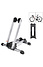 Decopatent Fietsenrek Voor of Achterwiel - Fietsen Rek Racefiets, Mountainbike, Mtb etc - Fietshouder - Achterwiel Standaard / Voorwiel Standaard - Bike stand - fietsstandaard fietsen 24" 26" 27,5" inch en 700C - Aluminium - Opvouwbaar - Wit - Decopatent®