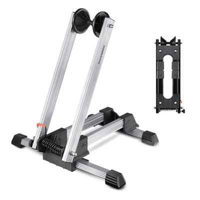 Decopatent Fietsenrek Voor of Achterwiel - Fietsen Rek Racefiets, Mountainbike, Mtb etc - Fietshouder - Achterwiel Standaard / Voorwiel Standaard - Bike stand - fietsstandaard fietsen 24" 26" 27,5" inch en 700C - Aluminium - Opvouwbaar - Wit - Decopatent®