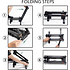 Decopatent Fietsenrek Voor of Achterwiel - Fietsen Rek Racefiets, Mountainbike, Mtb etc - Fietshouder - Achterwiel Standaard / Voorwiel Standaard - Bike stand - fietsstandaard fietsen 24" 26" 27,5" inch en 700C - Aluminium - Opvouwbaar - Wit - Decopatent®