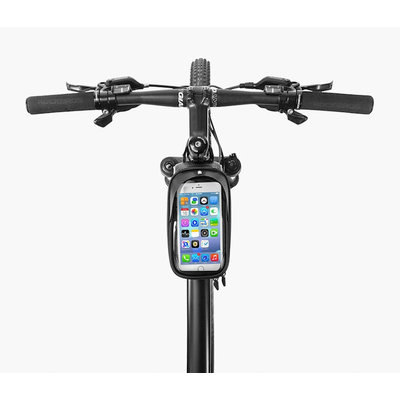 Decopatent PRO Waterdichte fiets Frametas met Telefoonhouder en opbergvak - Fiets frame smartphone tas - Telefoonhouder Fiets Waterdicht - Mobielhouder fiets - Fietstas telefoon - iPhone X/7/8 - Samsung Galaxy etc. - Universeel tot 6.5 inch - Decopatent®