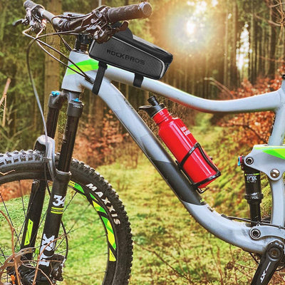 Decopatent PRO Waterdichte fiets Frametas met Telefoonhouder en opbergvak - Fiets frame smartphone tas - Telefoonhouder Fiets Waterdicht - Mobielhouder fiets - Fietstas telefoon - iPhone X/7/8 - Samsung Galaxy etc. - Universeel tot 6.5 inch - Decopatent®