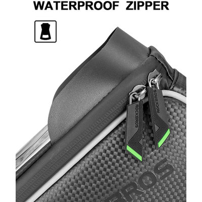 Decopatent PRO Waterdichte fiets Frametas met Telefoonhouder en opbergvak - Fiets frame smartphone tas - Telefoonhouder Fiets Waterdicht - Mobielhouder fiets - Fietstas telefoon - iPhone X/7/8 - Samsung Galaxy etc. - Universeel tot 6.5 inch - Decopatent®