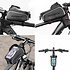 Decopatent PRO Waterdichte fiets Frametas met Telefoonhouder en opbergvak - Fiets frame smartphone tas - Telefoonhouder Fiets Waterdicht - Mobielhouder fiets - Fietstas telefoon - iPhone X/7/8 - Samsung Galaxy etc. - Universeel tot 6.5 inch - Decopatent®