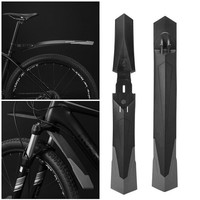 Decopatent PRO Spatborden Set Mountainbike 26" & 27.5 Inch - Voor En Achter Spatborden - MTB Spatborden Set - Achterspatbord & Voorspartbord - Anti Spatscherm - Fiets Spartbord - Mountainbike spatlap - Zwart - Decopatent®