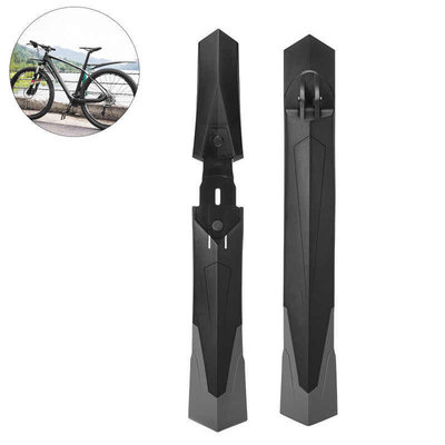 Decopatent PRO Spatborden Set Mountainbike 26" & 27.5 Inch - Voor En Achter Spatborden - MTB Spatborden Set - Achterspatbord & Voorspartbord - Anti Spatscherm - Fiets Spartbord - Mountainbike spatlap - Zwart - Decopatent®