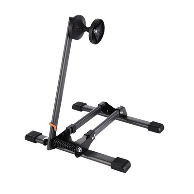 Decopatent Fietsenrek Voor of Achterwiel - Fietsen Rek Racefiets, Mountainbike, Mtb etc - Fietshouder - Achterwiel Standaard / Voorwiel Standaard - Bike stand - fietsstandaard fietsen 24" 26" 27,5" inch en 700C - Opvouwbaar - Zwart - Decopatent®