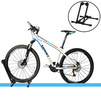 Decopatent Fietsenrek Voor of Achterwiel - Fietsen Rek Racefiets, Mountainbike, Mtb etc - Fietshouder - Achterwiel Standaard / Voorwiel Standaard - Bike stand - fietsstandaard fietsen 24" 26" 27,5" inch en 700C - Opvouwbaar - Zwart - Decopatent®