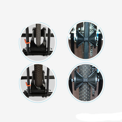 Decopatent Fietsenrek Voor of Achterwiel - Fietsen Rek Racefiets, Mountainbike, Mtb etc - Fietshouder - Achterwiel Standaard / Voorwiel Standaard - Bike stand - fietsstandaard fietsen 24" 26" 27,5" inch en 700C - Opvouwbaar - Zwart - Decopatent®