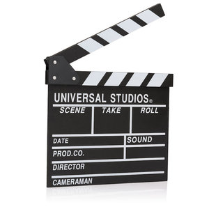 Decopatent Filmklapper Krijtbord - Hout - Decoratie voor filmfans - Film Movie regisseur clapper board - Clapboard - 30 x 27 Cm