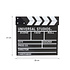 Decopatent Filmklapper Krijtbord - Hout - Decoratie voor filmfans - Film Movie regisseur clapper board - Clapboard - 30 x 27 Cm