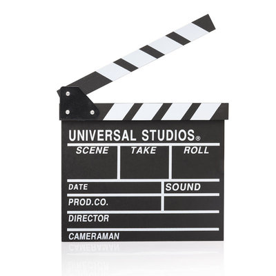 Decopatent Filmklapper Krijtbord - Hout - Decoratie voor filmfans - Film Movie regisseur clapper board - Clapboard - 30 x 27 Cm