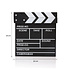 Decopatent Filmklapper Krijtbord - Hout - Decoratie voor filmfans - Film Movie regisseur clapper board - Clapboard - 20 x 20 Cm