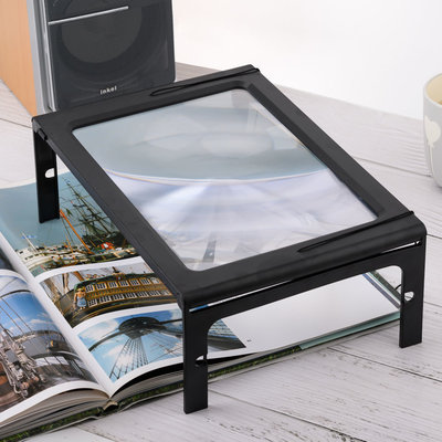 Decopatent Tafel Loep - Vergrootglas met LED verlichting - Loep 2.5x - Vergrootglas Lezen - Voor Slechtziende - 28 x 21 x 10.6 Cm