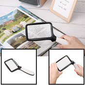 Decopatent Hand Loep LED verlichting - 3x Vergroting - Vergrootglas slechtziende - Handloep - Inklapbaar Lees licht - Magnifier