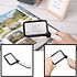 Decopatent Hand Loep LED verlichting - 3x Vergroting - Vergrootglas slechtziende - Handloep - Inklapbaar Lees licht - Magnifier