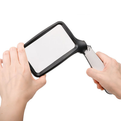 Decopatent Hand Loep LED verlichting - 3x Vergroting - Vergrootglas slechtziende - Handloep - Inklapbaar Lees licht - Magnifier