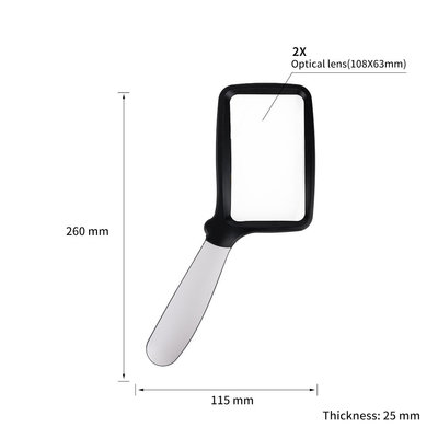 Decopatent Hand Loep LED verlichting - 3x Vergroting - Vergrootglas slechtziende - Handloep - Inklapbaar Lees licht - Magnifier
