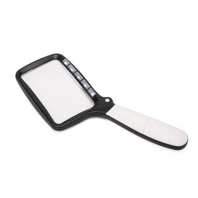 Decopatent Hand Loep LED verlichting - 2x Vergroting - Vergrootglas slechtziende - Handloep - Inklapbaar Lees licht - Magnifier