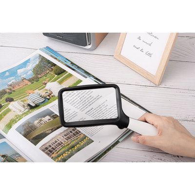 Decopatent Hand Loep LED verlichting - 3x Vergroting - Vergrootglas slechtziende - Handloep - Inklapbaar Lees licht - Magnifier