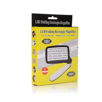Decopatent Hand Loep LED verlichting - 3x Vergroting - Vergrootglas slechtziende - Handloep - Inklapbaar Lees licht - Magnifier