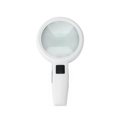 Decopatent Decopatent® Hand Loep met LED verlichting - 3x Vergroting - Lees Vergrootglas - Lezen voor Ouderen Slechtziende - 20.5x11x3.2 Cm