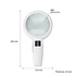 Decopatent Decopatent® Hand Loep met LED verlichting - 3x Vergroting - Lees Vergrootglas - Lezen voor Ouderen Slechtziende - 20.5x11x3.2 Cm