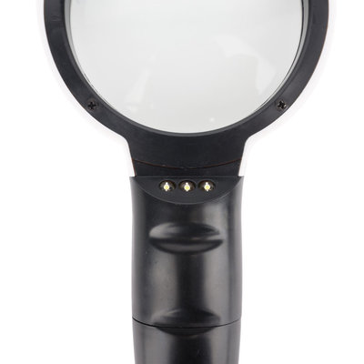Decopatent Hand Loep met LED verlichting - 5x Vergroting - Lees Vergrootglas - Lezen voor Ouderen Slechtziende - 19.8x9.5x3.2 Cm