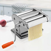 Decopatent Pastamaker - Pastamachine van RVS - 15 Cm Pasta Rollerbreedte - Pastamachine - Pasta machine Incl. handige Tafelgreep