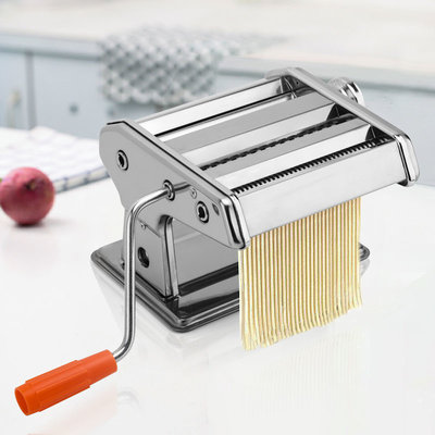 Decopatent Pastamaker - Pastamachine van RVS - 15 Cm Pasta Rollerbreedte - Pastamachine - Pasta machine Incl. handige Tafelgreep