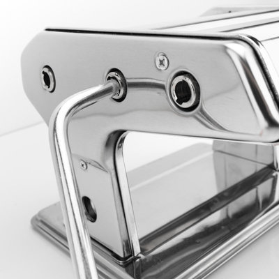 Decopatent Pastamaker - Pastamachine van RVS - 15 Cm Pasta Rollerbreedte - Pastamachine - Pasta machine Incl. handige Tafelgreep