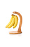 Decopatent Bananenhouder - Bamboe - Bananenhanger met ophanghaak - Druivenhouder - Hout - Fruitmand Banaan ophangen - Bananenhaak