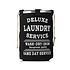 Decopatent Wasmand 50L - Rond - Tekst Deluxe Laundry Service -> Same Day Service- Badkamer - Wasmand afsluitbaar - Waszak - Zwart