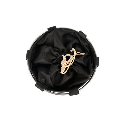 Decopatent Wasmand 50L - Rond - Tekst Deluxe Laundry Service -> Same Day Service- Badkamer - Wasmand afsluitbaar - Waszak - Zwart