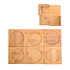 Decopatent 6 Delige Vierkante Onderzetters Set - Bamboe - Incl Onderzetter Houder - Bamboo Hout - 6 Stuks onderzetters met houder