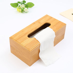 Decopatent Tissuedoos - Bamboe - Tissuebox voor tissues - Tissue box houder voor - Wc - Badkamer - Keuken - Zakdoekendoos - Hout