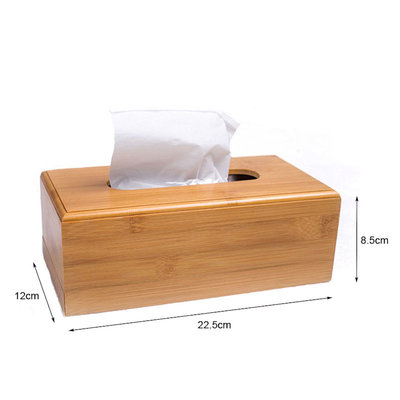Decopatent Tissuedoos - Bamboe - Tissuebox voor tissues - Tissue box houder voor - Wc - Badkamer - Keuken - Zakdoekendoos - Hout