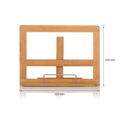 Decopatent Boekenhouder standaard - Bamboe Hout - Leesboek standaard - Kookboekstandaard - Ipad / Tablet standaard - Book holder