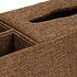 Decopatent XL Tissuedoos met 3 Vakken - Textiel - Tissuebox voor tissues - Tissue box houder - Tissuehouder opbergvakken - Bruin