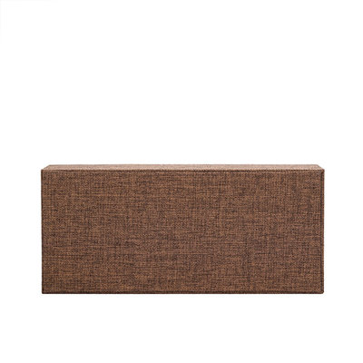 Decopatent XL Tissuedoos met 3 Vakken - Textiel - Tissuebox voor tissues - Tissue box houder - Tissuehouder opbergvakken - Bruin