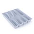 Decopatent Besteklade - Met 5 Vakken - Bestekbak - Kunstof - Bestekbakken - Keukenla bestek organizer - 26 x 31 x 4.5 Cm - Grijs