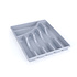 Decopatent Besteklade - Met 6 Vakken - Bestekbak - Kunstof - Bestekbakken - Keukenla bestek organizer - 29.7x35.7x4.5 Cm - Grijs