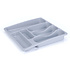 Decopatent Besteklade - 6 Vakken - Bestekbak - Kunstof - Bestekbakken - Keukenla bestek organizer - 39.2 x 37.9 x 6.2 Cm - Grijs