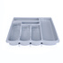 Decopatent Besteklade - 6 Vakken - Bestekbak - Kunstof - Bestekbakken - Keukenla bestek organizer - 39.2 x 37.9 x 6.2 Cm - Grijs