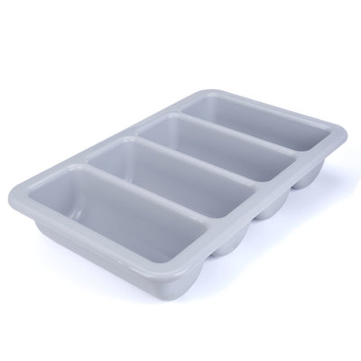 Decopatent XL Professionele Besteklade - 4 Vakken - Bestekbak - Kunstof - Bestekbakken - Bestek organizer - 53.5 x 33.4 x 10.4 Cm