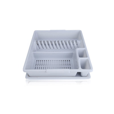 Decopatent Afdruiprek voor afwas - Afdruiprekje met Lekbak - Kunststof - Afdruipmat -  Afwassen borden & bestek - 37.5 x 45 x9 Cm