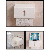 Decopatent Dubbele Toiletrolhouder - Hangende Wc Rolhouder - 2 Wc Rollen - Wc papier rol - Zonder boren - Met telefoonhouder